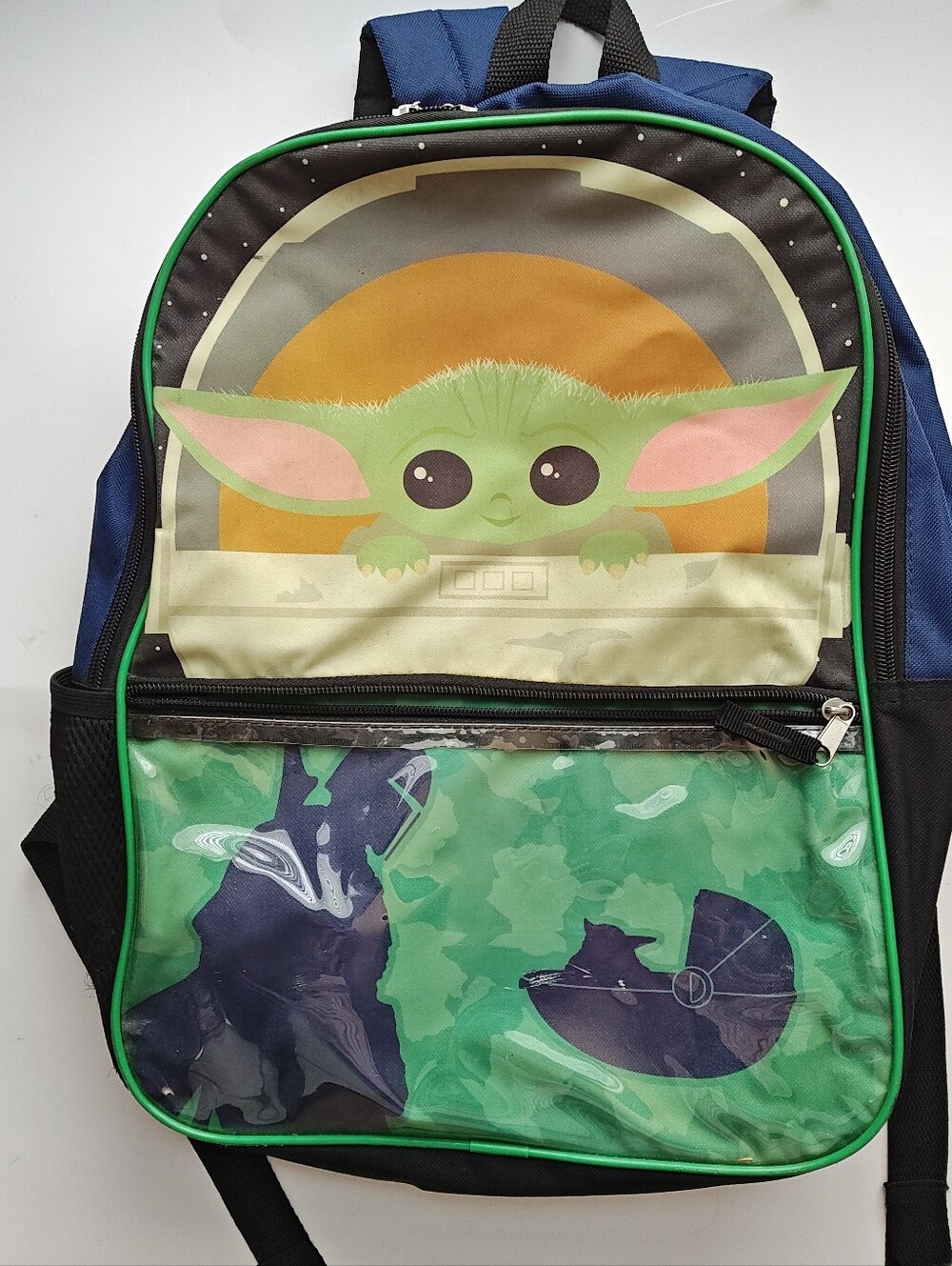 Star Wars: The Mandalorian, Green Baby Yoda Grogu Backpack, Kids School Bag